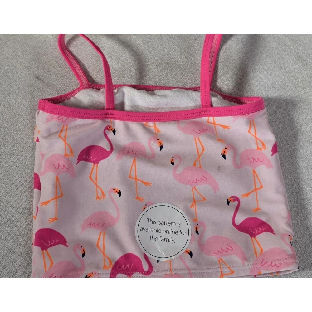 Children's Place Baby/Toddler Girls Flamingo Ruffle Tankini 2 Swimsuit - 18/24 M